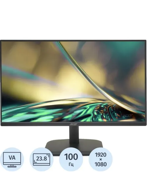 Монитор Acer 23,8 EK241YHbmix (UM.QE1CD.H02)16:9, VA, FHD, 100Hz,VGA,HDMI