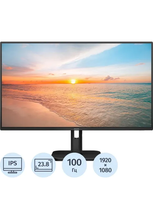 Монитор Philips (24E1N1100A)23.8/FHD/IPS/100Hz/250cd/4ms/HDMI/VGA