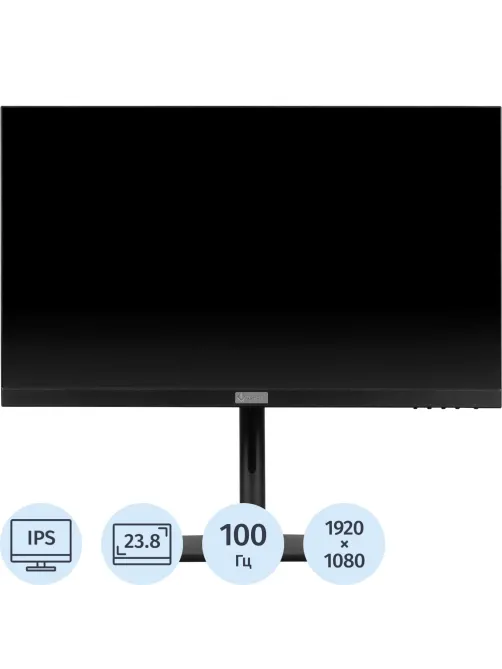 Монитор Lightcom 23.8 V-Plus FHD/IPS/HAS Piv/100Гц/HDMI/DP/USB/черный
