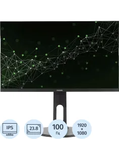 Монитор Digma 24P505F(DM24SB05)23.8/FHD/IPS/100Hz/250cd/5ms/HDMI/DP/VGA/HAS
