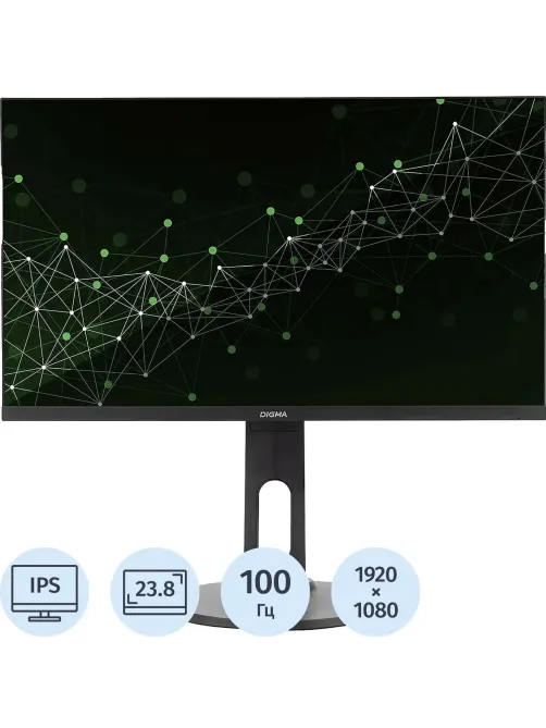 Монитор Digma 24P505F(DM24SB05)23.8/FHD/IPS/100Hz/250cd/5ms/HDMI/DP/VGA/HAS
