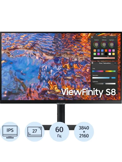 Монитор SAMSUNG 27(LS27B800PXIXCI)VA/3840x2160/60Гц/350cd/5мс