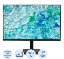 Монитор Acer 27 Vero V277Gbmix FHD/IPS/250cd/120Гц/VGA/HDMI/черный
