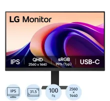 Монитор LG 32U631A-B (IPS,2560x1440,100Hz, HDMI 2.0, +USB Type-C (15W))