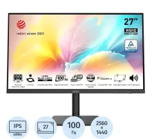 Монитор MSI MD272QXP(9S6-3PB19H-233)27/WQHD/IPS/100Hz/400cd/4ms/HDMI/DP