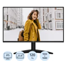Монитор 23.8 AOC 24B36H Black (IPS, FHD, 120Hz, HDMI 1.4 (AC ext))