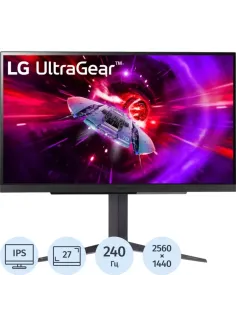 Монитор LG 27 27GR83Q-B IPS 2K  HDMI DP USB HAS 240Hz 500cd Ex