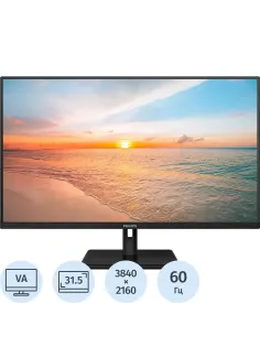 Монитор Philips 32E1N1800LA 31.5 4K/VA/60Гц/300cd/DP/HDMI/черный