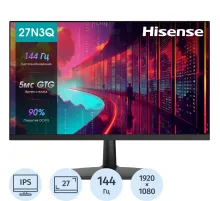 Монитор Hisense 27 27N3Q FHD/IPS/250cd/144Гц/VGA/HDMI/черный