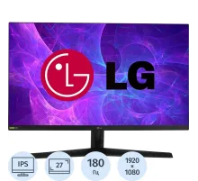 Монитор LG (27GS60F-B.ARUZ)27/FHD/IPS/180Hz/300cd/1ms/HDMI/DP