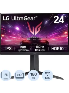 Монитор LG (24GS65F-B)23,8/FHD/IPS/180Hz/300cd/1ms/HDMI/DP