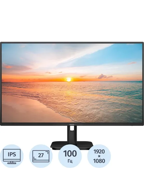 Монитор Philips (27E1N1100A)27/FHD/IPS/100Hz/250cd/4ms/HDMI/VGA
