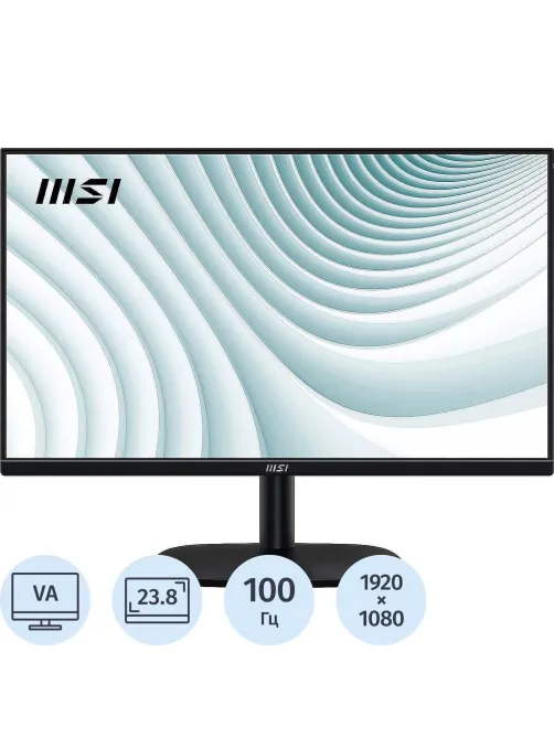 Монитор MSI PRO MP245V (9S6-3PC0CM-014)23.8/FHD/VA/100Hz/300cd/4ms