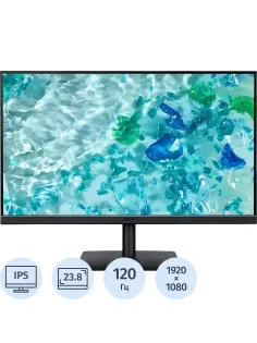 Монитор Acer Vero (UM.QV7CD.G02)23,8/FHD/IPS/120Hz/250cd/4ms/HDMI/DP