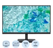 Монитор 23,8'' ACER Vero V247YGbi,1920x1080,250cd,120Hz,VGA+HDMI