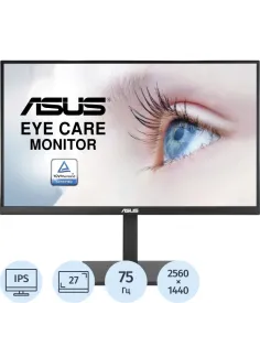 Монитор Asus 27 VA27AQSB IPS 2K  1ms HDMI DP USB M/M HAS Piv 75Hz 350cd