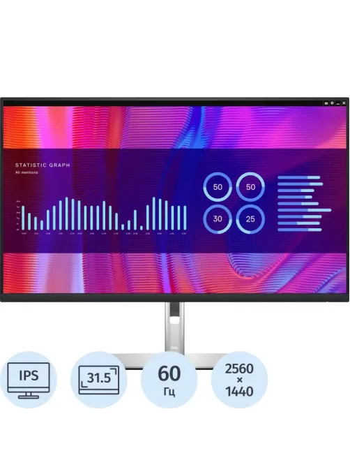Монитор Dell 32 P3223DE IPS HDMI HAS Piv 350cd 2560x1440 60Hz DP USB
