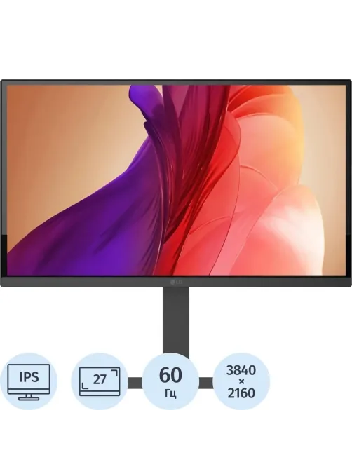 Монитор LG 27 27U730A-B UHD/IPS/60Гц/2хHDMI/DP/черный
