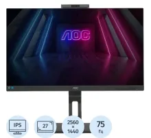 Монитор AOC 27 Q27P3CV QHD/IPS/75Гц/2xHDMI/DP/pivot/черный