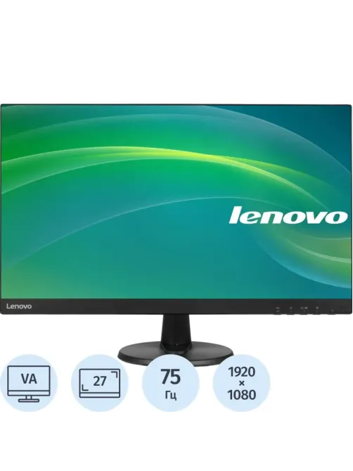 Монитор 27 Lenovo C27-40 VA HDMI 250cd 75Hz FreeSync VGA FHD(63DDKAT6UK)