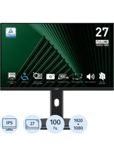 Монитор MSI 27 PRO MP275PG 16:9 FHD, IPS, HDMI, DP, VGA, 100HZ, Black