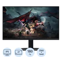 Монитор Samsung Odyssey(LS27DG502EIXCI)27/WQHD/IPS/180Hz/350cd/1ms/HDMI/DP