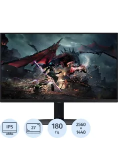 Монитор Samsung Odyssey(LS27DG502EIXCI)27/WQHD/IPS/180Hz/350cd/1ms/HDMI/DP