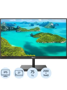 Монитор Philips 27 275E1S черный IPS LED 16:9 HDMI 1000:1 2560x1440 75Hz