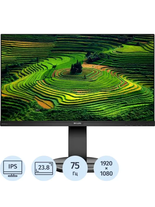 Монитор Philips (241B8QJEB)23.8/FHD/IPS/75Hz/250cd/5ms