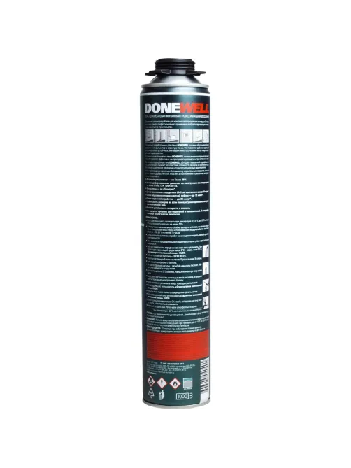 Пена монтажная проф DONEWELL 65, всесезонная, 1000 мл/850 г (209830)