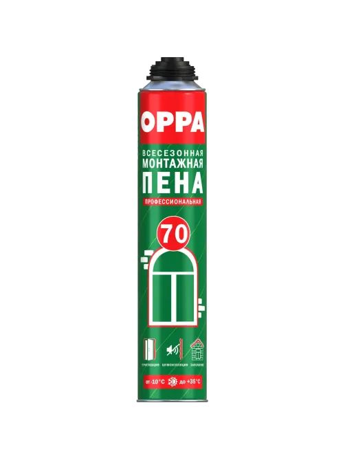 Пена монтажная OPPA 70 профессиональная всесезонная 875 мл