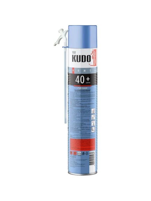 Пена монтажная бытовая Kudo Home 40+, всесезонная, 1000 мл 46426