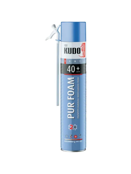 Пена монтажная бытовая Kudo Home 40+, всесезонная, 1000 мл 46426