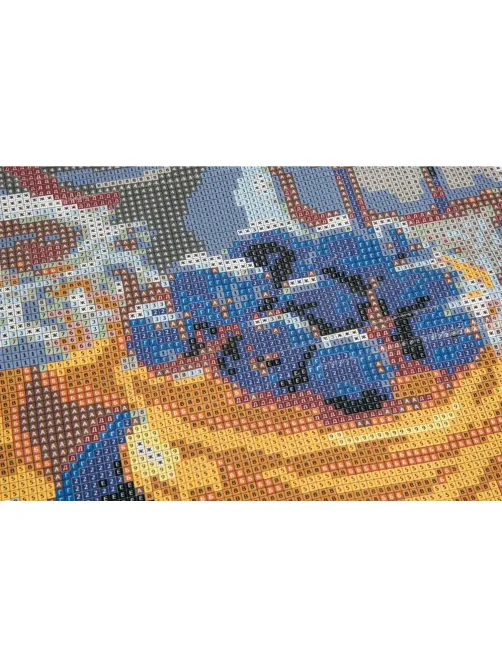 Алмазная мозаика 30x40см(частичное заполнение)Черничные панкейкиАм-038