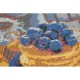 Алмазная мозаика 30x40см(частичное заполнение)Черничные панкейкиАм-038