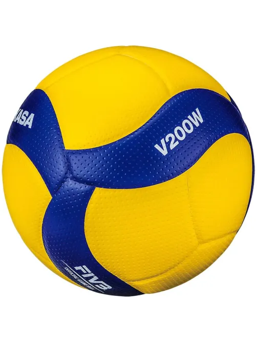 Мяч волейб. проф. MIKASA V200W, р. 5, оф. мяч FIVB  желто-синий