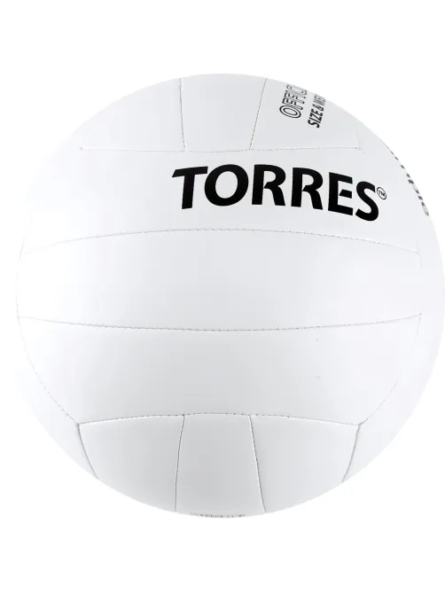 Мяч вол. TORRES Simple, V32105, р.5, синт.кожа (ТПУ), маш. сшивка,бел-чер