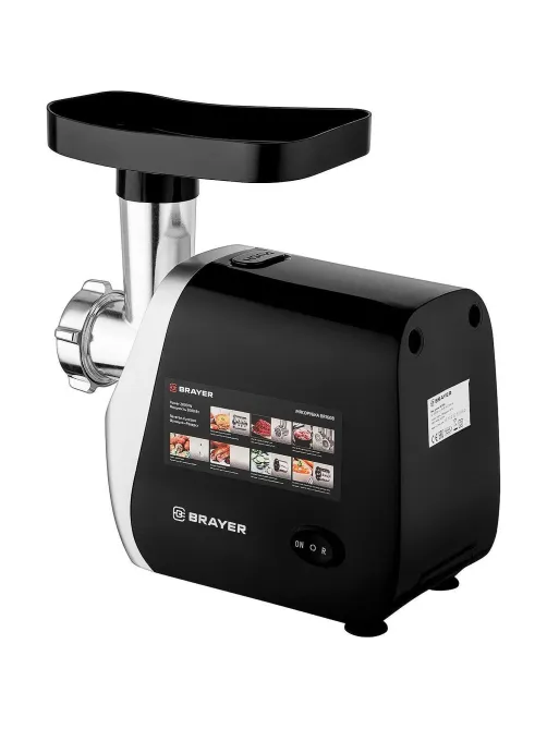 Мясорубка BRAYER 1608BR,2000Вт, 3 диска,кеббе,колб,овощ, драники,2 кг/мин