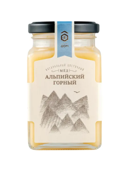 Мед Медовый Дом натуральный цветочный Альпийский горный стекло, 320г