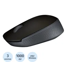 Мышь компьютерная Logitech USB OPTICAL WRL M171 BLACK