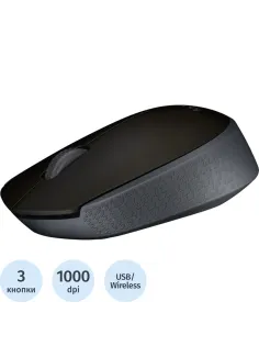 Мышь компьютерная Logitech USB OPTICAL WRL M171 BLACK