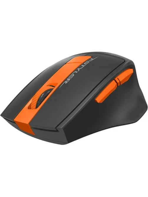 Мышь компьютерная A4 Fstyler FG30, беспроводная, 2000dpi, серый/оранжевый