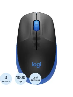 Мышь компьютерная Logitech беспр. M190 Wireless BLUE 910-005907