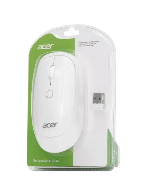 Мышь компьютерная Acer OMR138 белый (1600dpi) WLS USB (4кн) (ZL.MCEEE.01L)