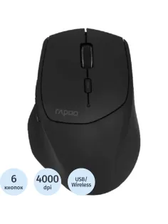 Мышь компьютерная RAPOO беспроводная MT550L, цвет - черный