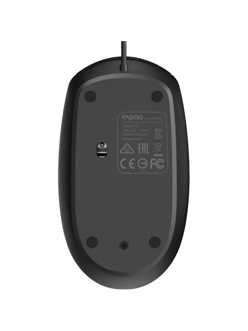 Мышь компьютерная RAPOO N100C проводная, черный