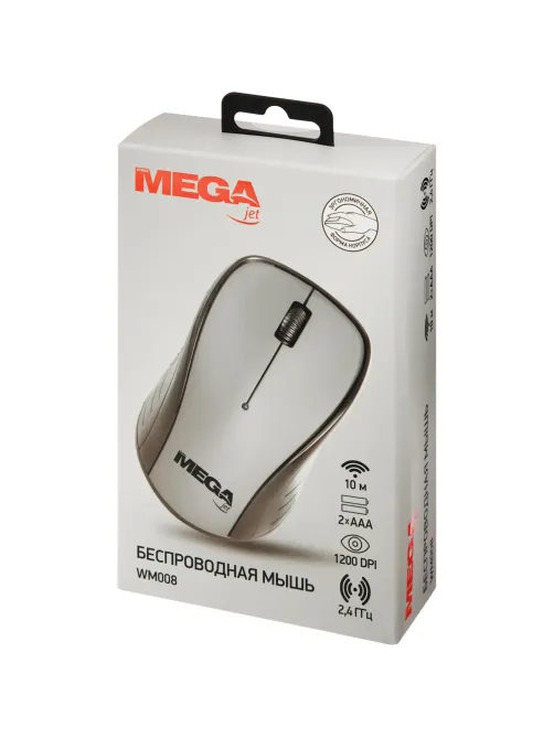 Мышь компьютерная ProMega jet WM008 USB WLS RT/2 ААА/1200/3 кнопки/серый
