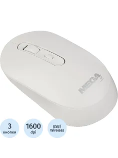 Мышь компьютерная ProMega jet WM011 WLS USB WLS RT/1АА/dpi 1600/3 кн/белый