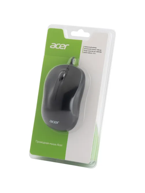 Мышь компьютерная Acer OMW140 black (1200dpi) USB(ZL.MCEEE.00L)