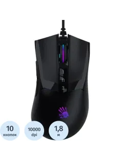 Мышь компьютерная A4Tech Bloody(W90 MAX ( STONE BLACK))чер.10000dpi USB 7b